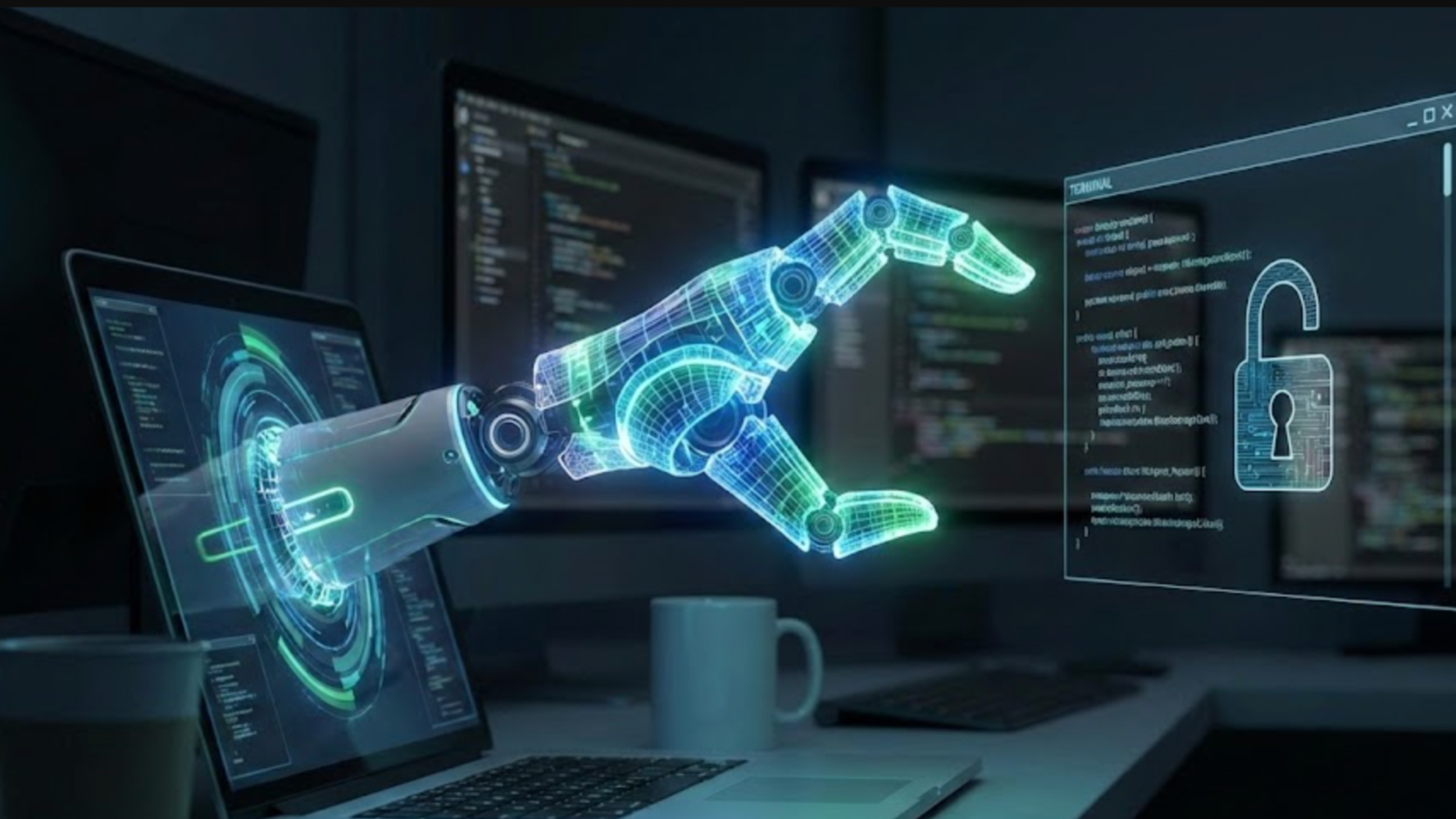 OpenClaw illustration reaching from a computer to the open web